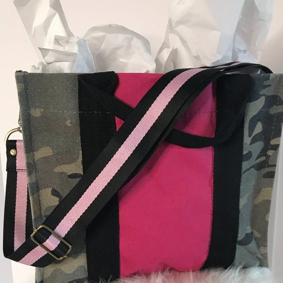 Handbags - Camo Canvas Tote with Detachable Strap